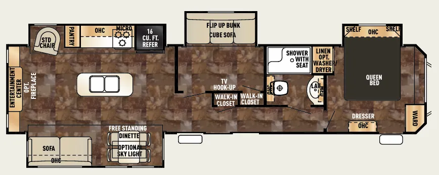 Forest River Cherokee 39BR floor plan