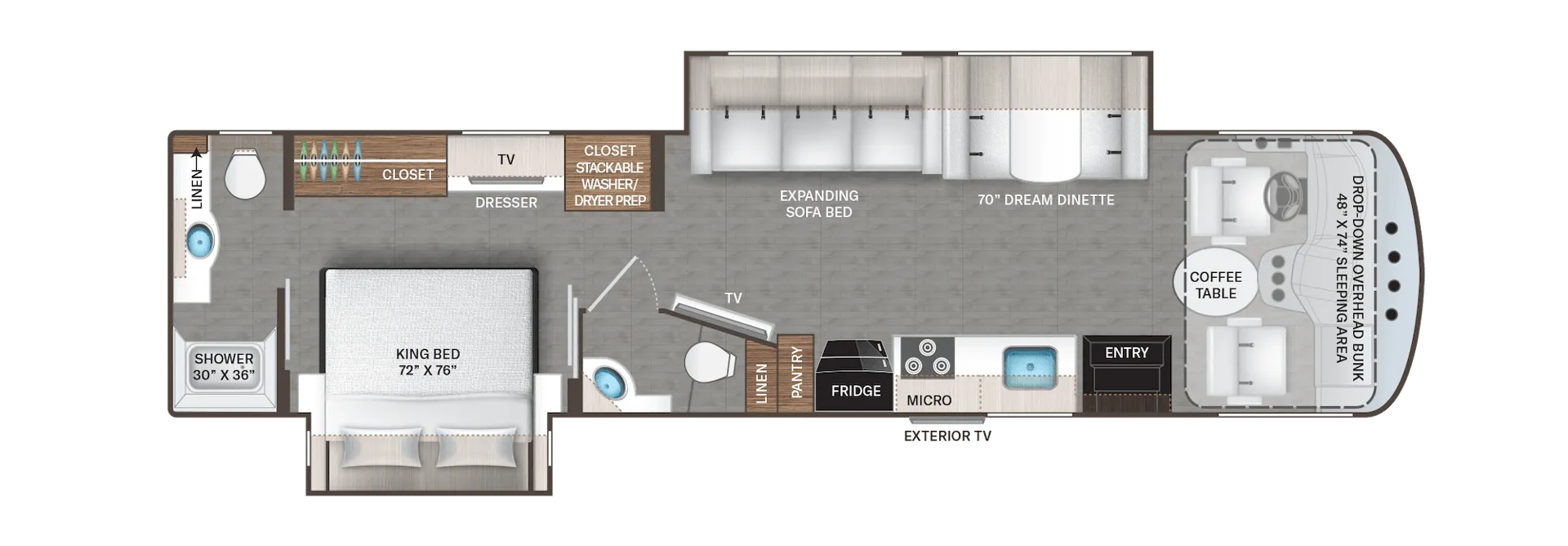 2024 Thor Motor Coach Hurricane 35M - Floor plan