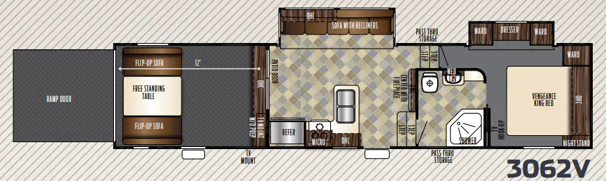 Forest River Vengeance 3062V floor plan