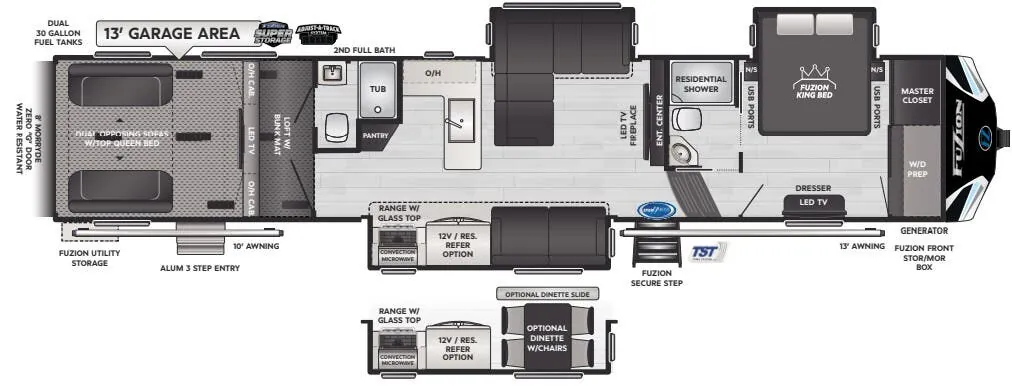 Keystone Fuzion 430 floor plan