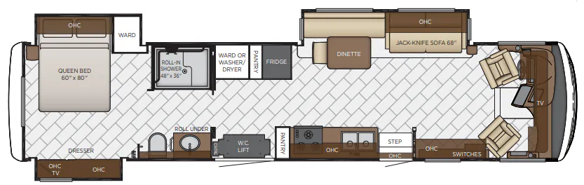 Newmar Canyon Star 3911 floor plan