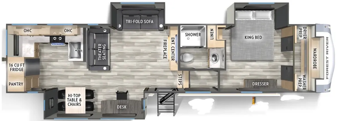 2026 Forest River Cardinal 33CHEF - Floor plan