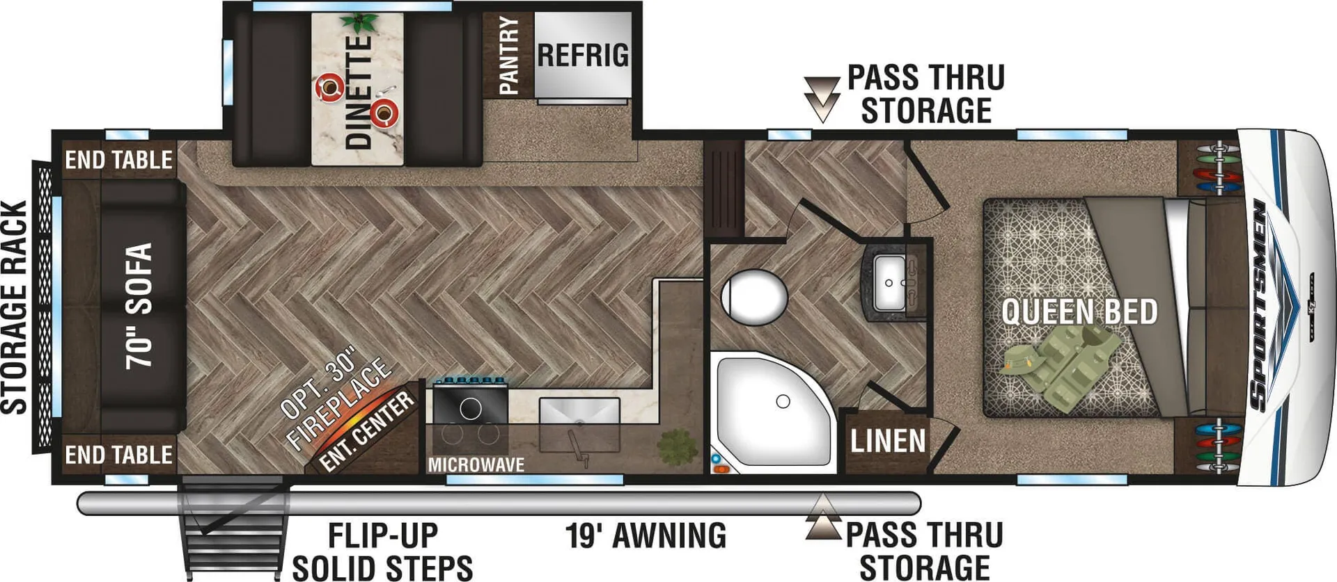 K-Z Sportsmen 251RL floor plan