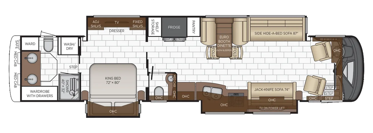 Newmar Essex 4595 floor plan