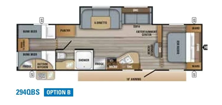 Jayco Jay Flight SLX 8 294QBS floor plan