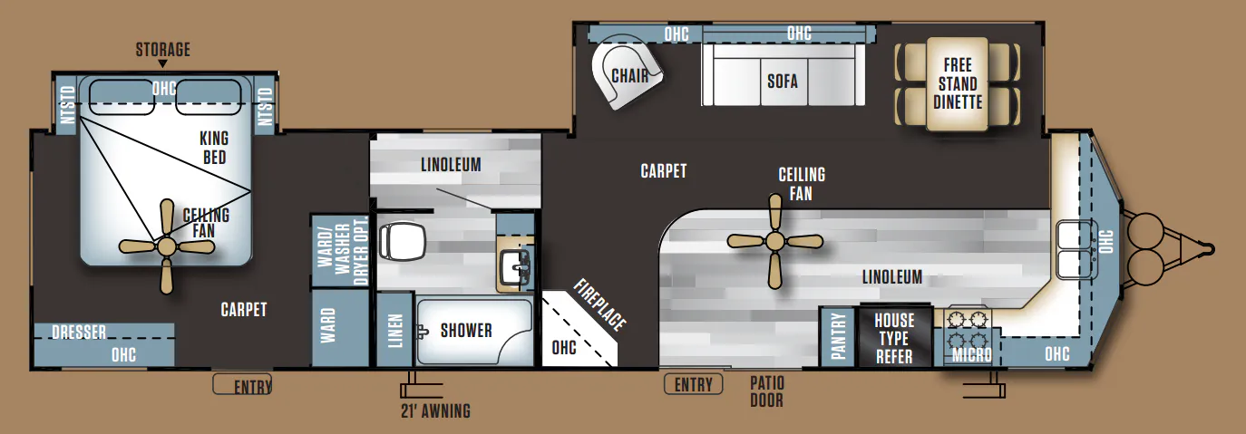 Forest River Salem Villa Estate 394FKDS floor plan