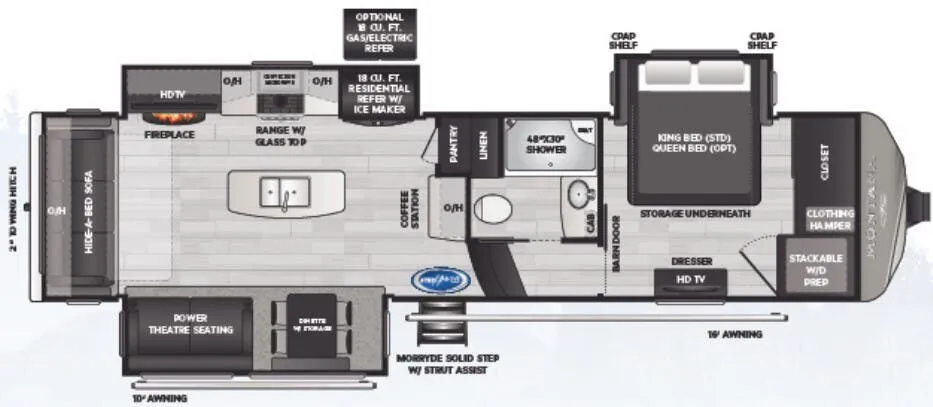 Keystone Montana 3121RL floor plan