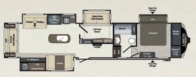 Keystone Laredo 380MB floor plan
