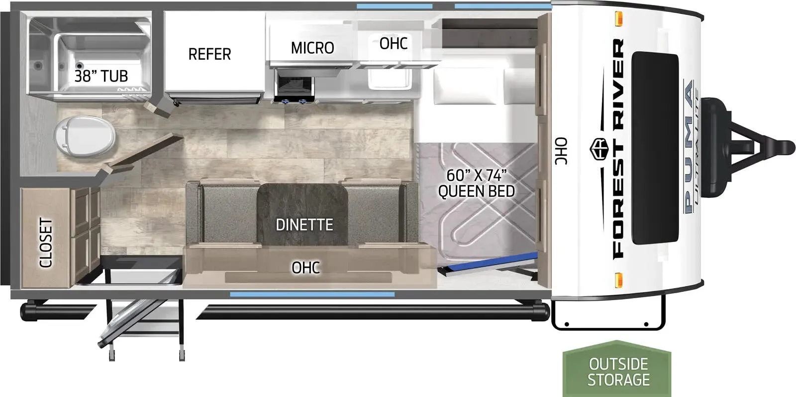 Palomino Puma Ultra Lite 12FBX floor plan