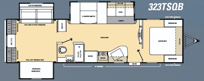 Coachmen Catalina 323TSQB floor plan