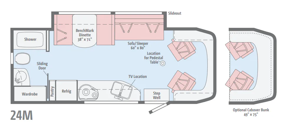 Winnebago View 24M floor plan