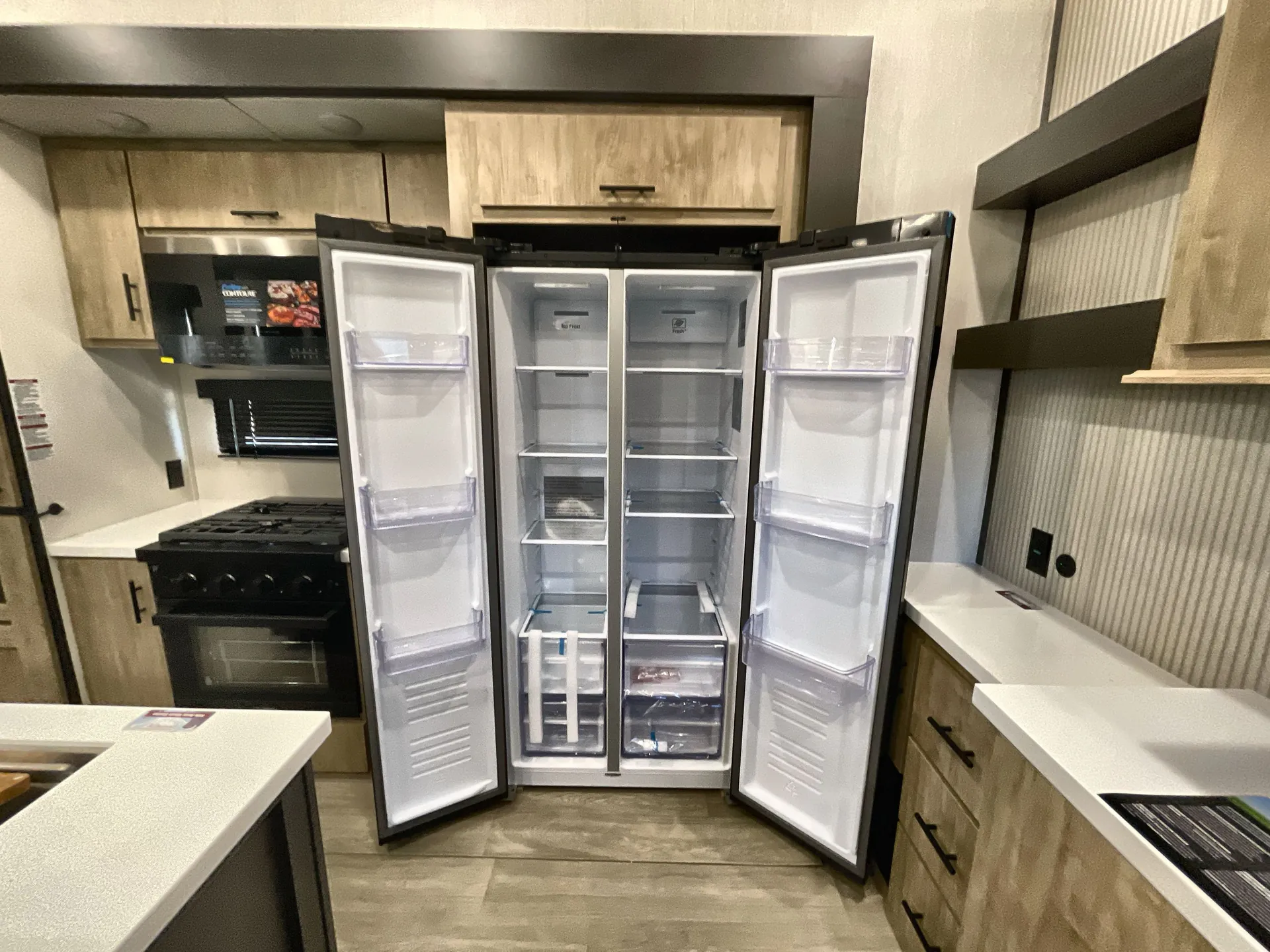2026 Forest River Campsite Elite 32BAM — fridge open