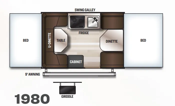 2005 Forest River Rockwood Freedom 1980 - Floor plan