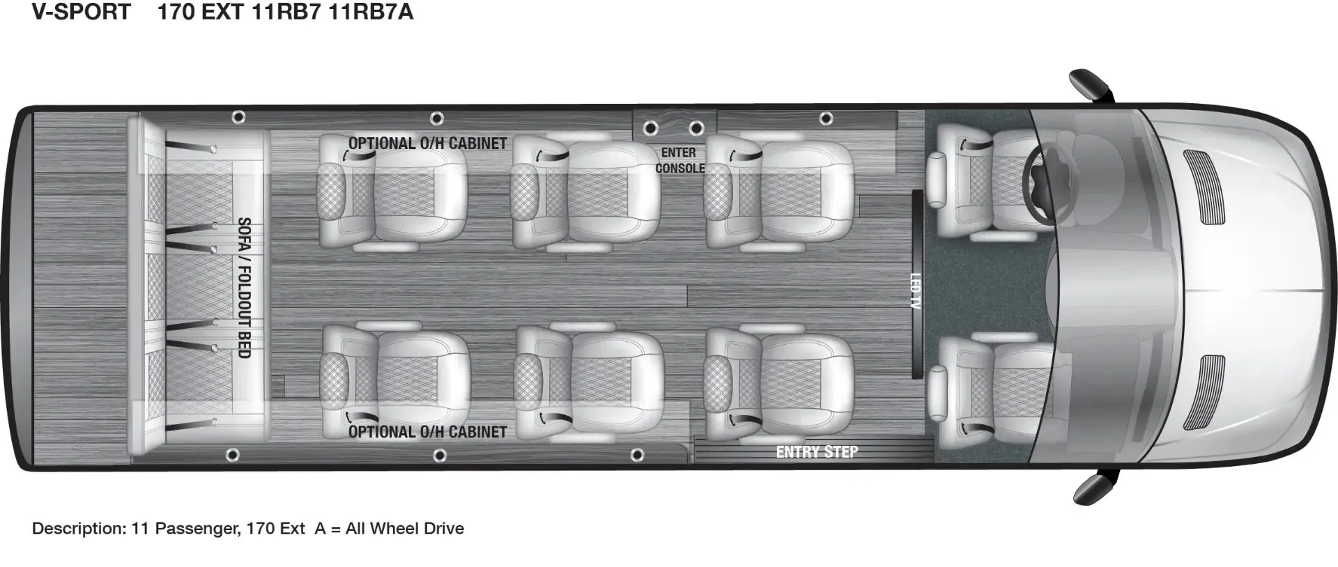 OGV Luxury Coach V-Sport 11RB7A floor plan