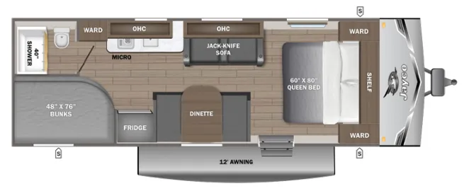 2026 Jayco Jay Flight SLX 250BH floor plan
