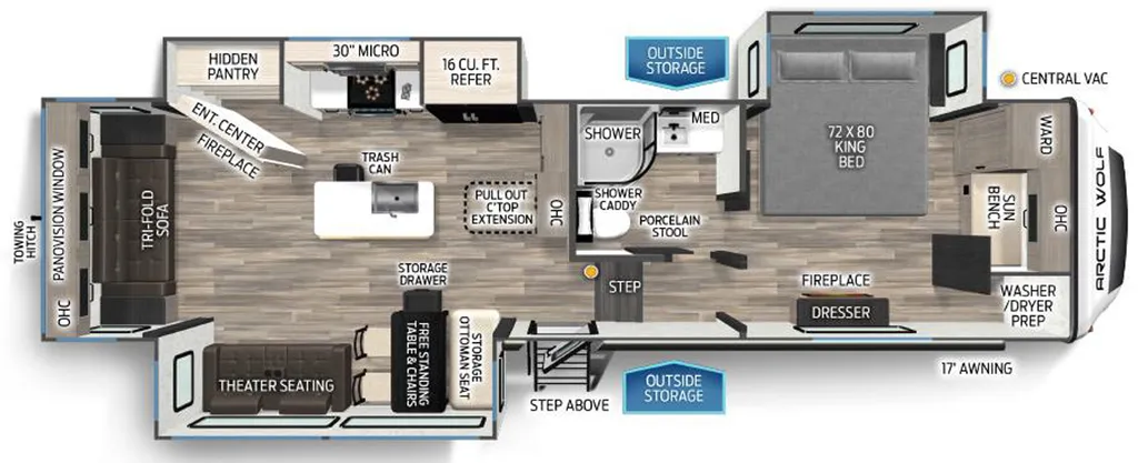2025 Forest River Cherokee Arctic Wolf 3250SUITE floor plan