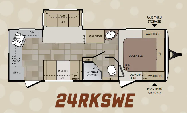 Keystone Cougar Half-Ton 24RKSWE floor plan