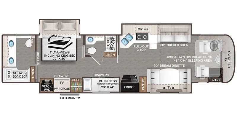 Thor Motor Coach Aria 4000 floor plan