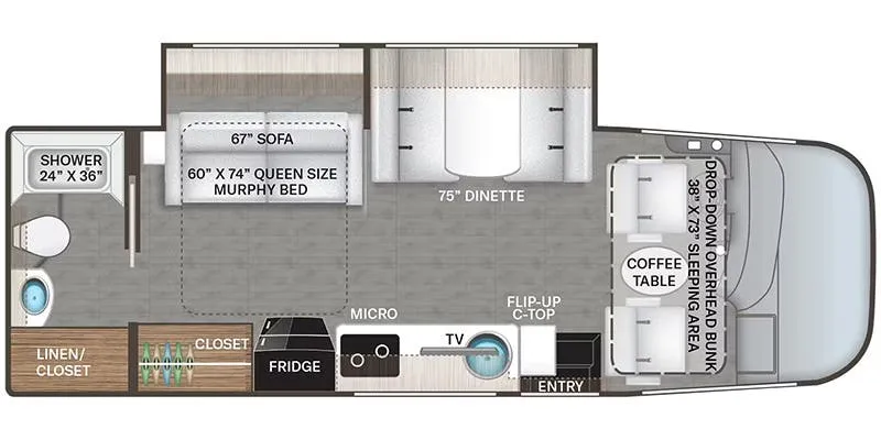 Thor Motor Coach Vegas 24.4 floor plan