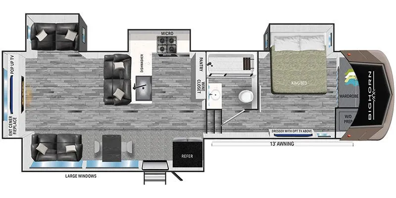 Heartland Bighorn BH 3205 RL floor plan
