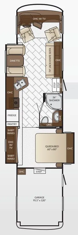 Newmar Canyon Star 3921 floor plan