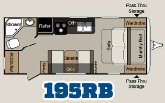 Keystone Passport Express 195RB floor plan