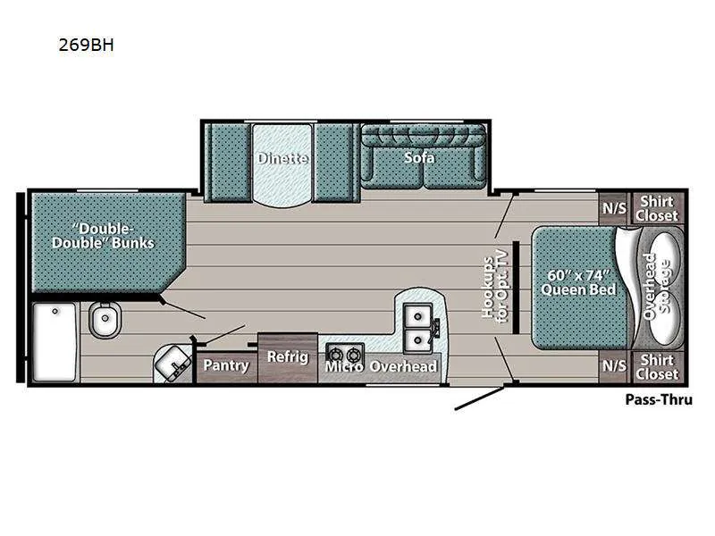 2026 Gulf Stream RV Ameri-Lite Ultra Lite 269BH - Floor plan