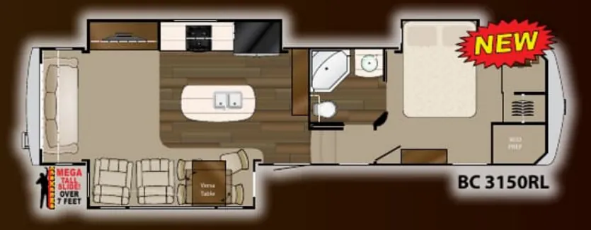 Heartland Big Country Pearl Edition 315ORL floor plan