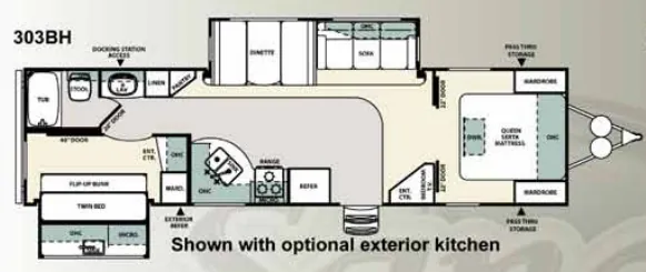 Forest River Sandpiper 303BH floor plan