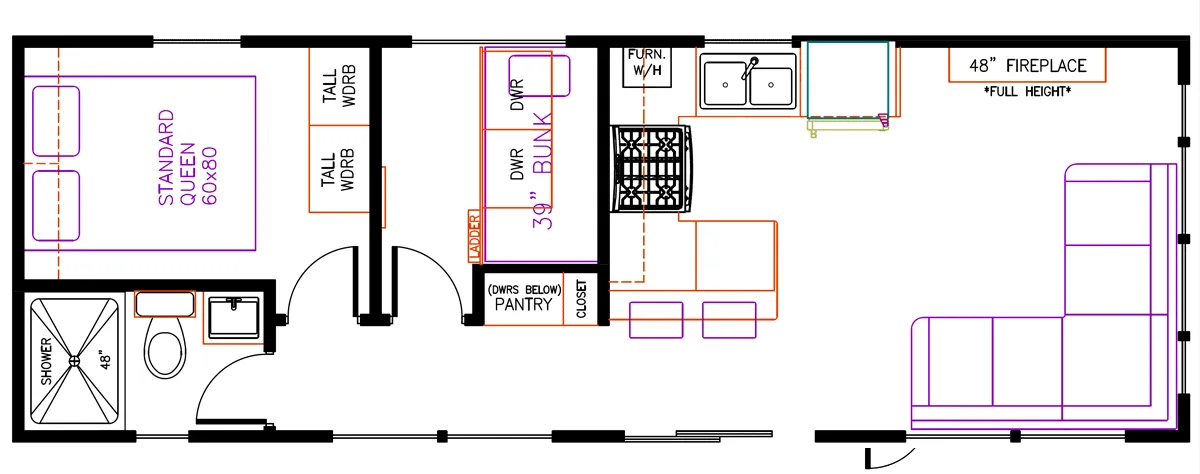 Elevation Park Model Company 5 Series 5-126 floor plan
