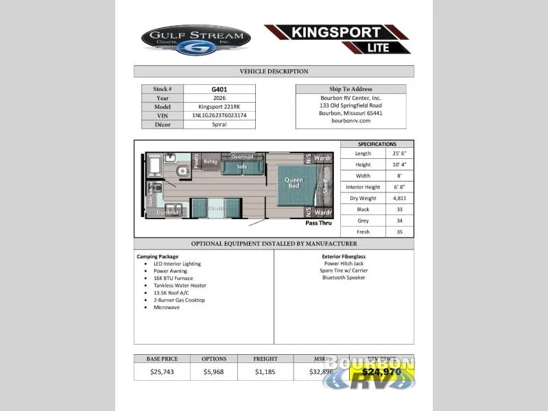 2026 Gulf Stream RV Ameri-Lite Ultra Lite 221RK - Photo 3