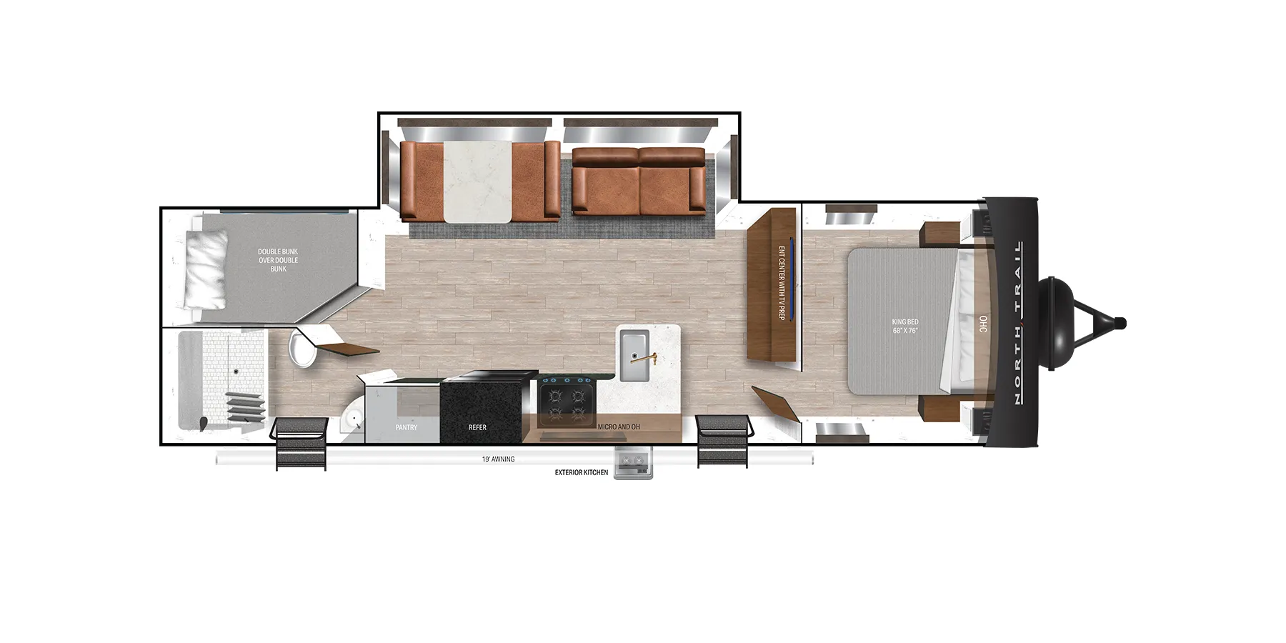 Heartland North Trail 2611 BH floor plan