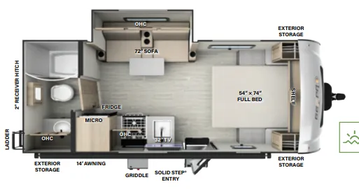 Forest River Rockwood Geo Pro G20FBS floor plan