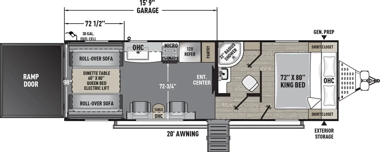 Coachmen Adrenaline 27KB floor plan
