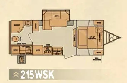 Cruiser RV Fun Finder 215WSK floor plan