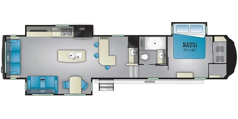 Heartland Bighorn BH 3930 PC floor plan