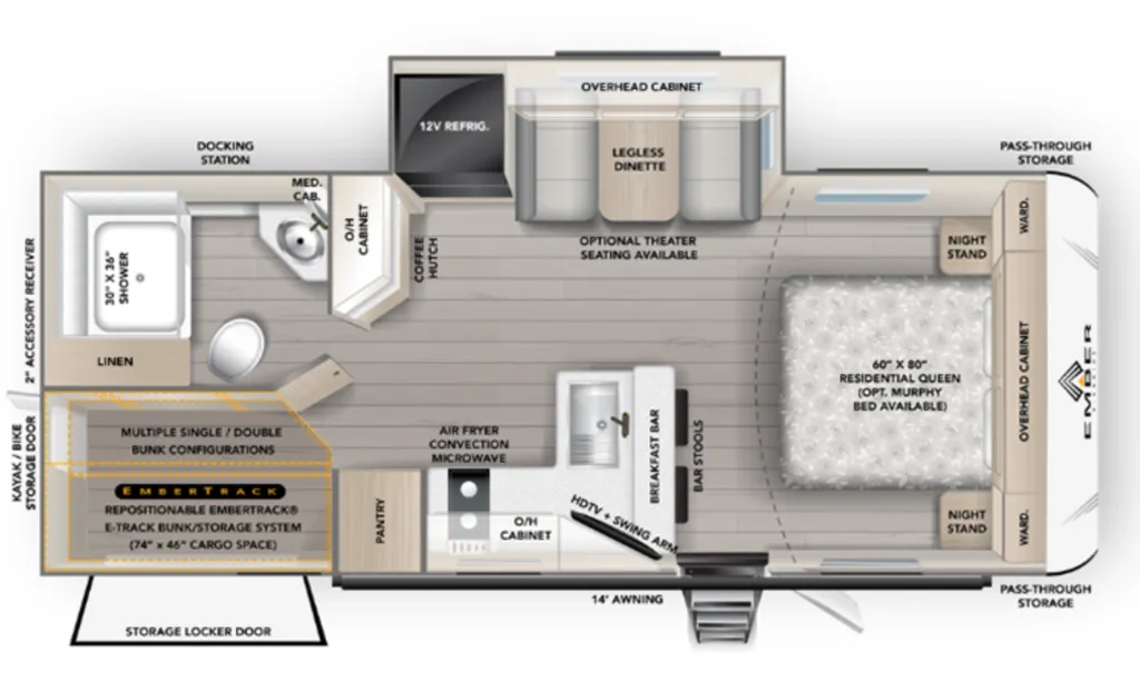 2026 EMBER EMBER E-SERIES 22ETS floor plan
