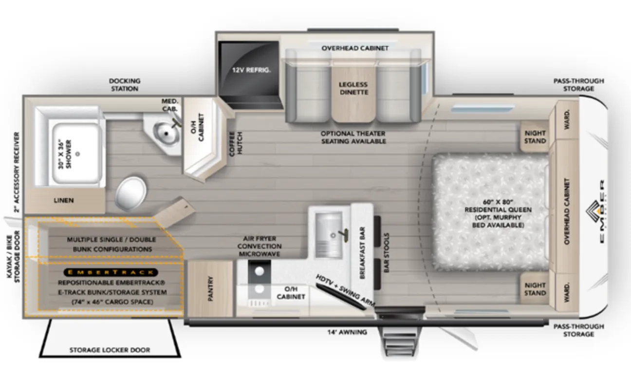 2026 EMBER EMBER E-SERIES 22ETS - Floor plan