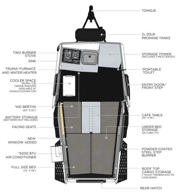 2023 Taxa Cricket OVERLAND floor plan