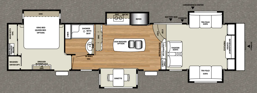 Forest River RiverStone 39FL floor plan