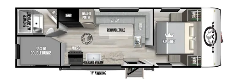 Forest River Ozark LE 2400BHLE floor plan