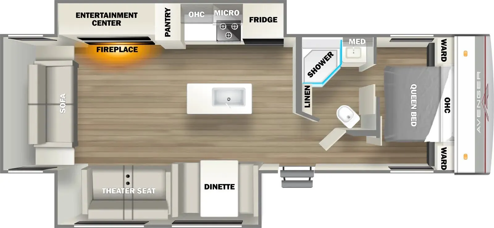 Prime Time Avenger 28REI floor plan