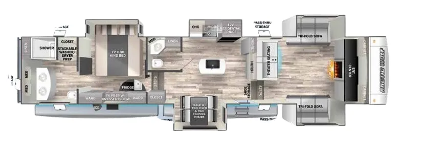 Forest River Cherokee Arctic Wolf 3910 SUITE floor plan