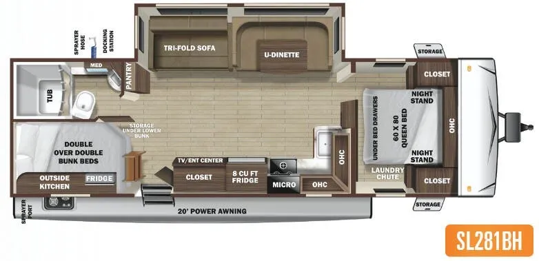 Highland Ridge Mesa Ridge S-Lite SL281BH floor plan