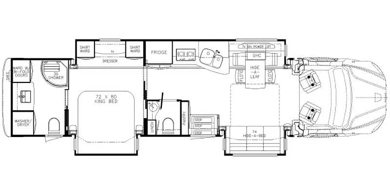 2023 Newmar Supreme Aire 4051 - Floor plan