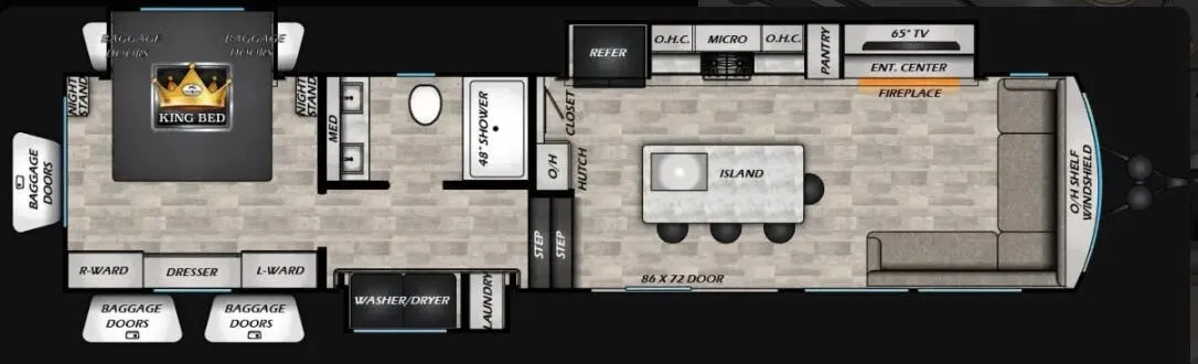 CrossRoads Hampton 395BAM floor plan