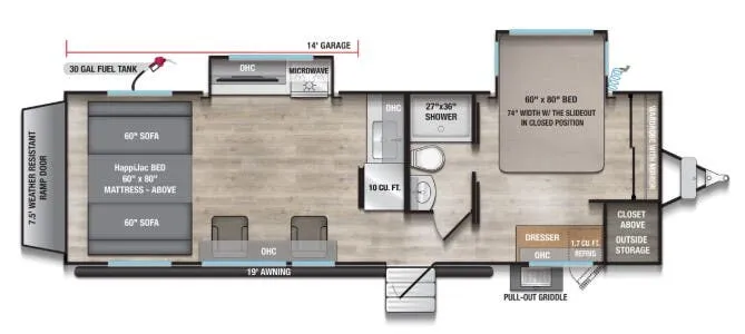 2026 Alliance RV Valor 27T14 floor plan