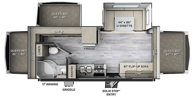 2024 Forest River Flagstaff Shamrock 233S - Floor plan