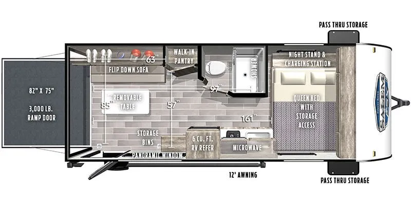 Forest River Salem FSX 181RT floor plan
