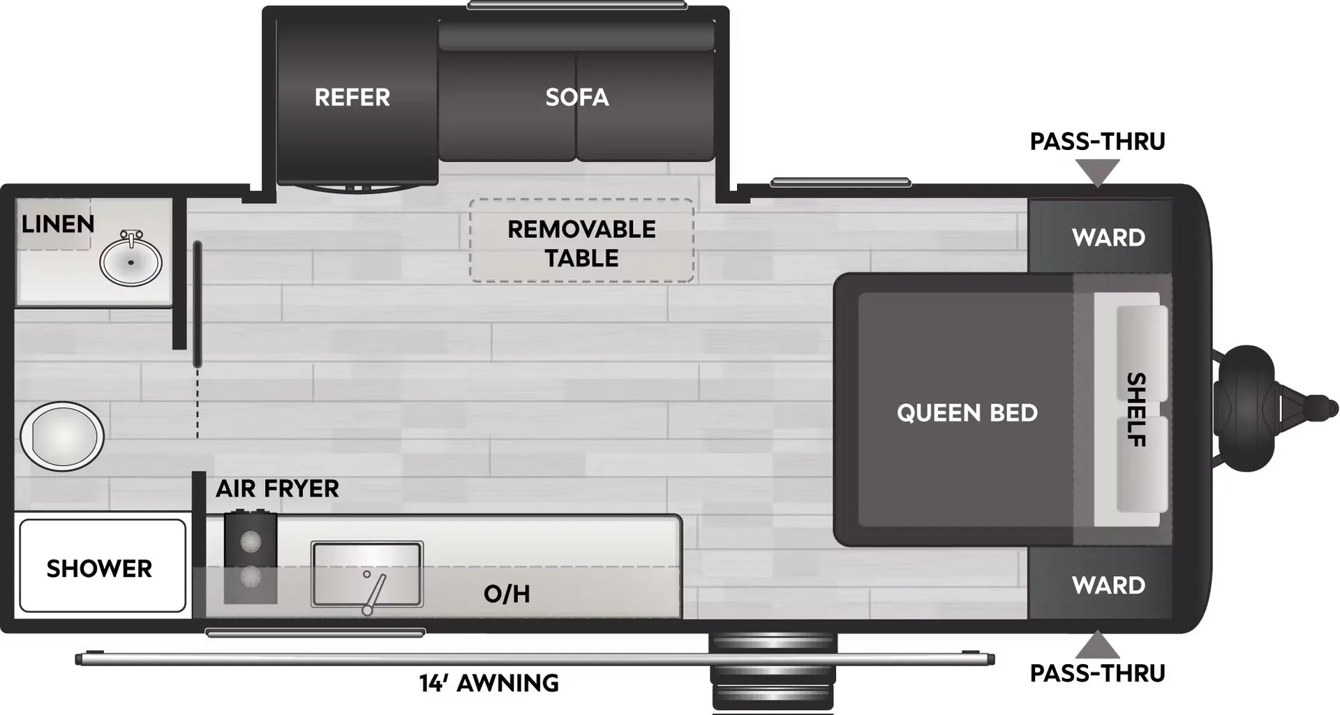 Keystone Coleman Light 18RX floor plan